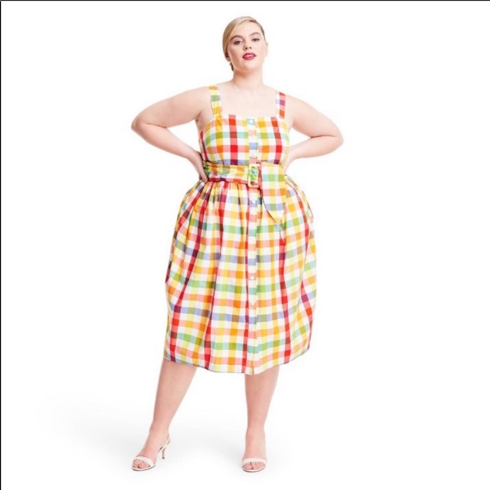 NWT Christopher John Rogers x Target Plaid Dress ⭐️⭐️⭐️ - Picture 4 of 13